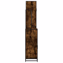 vidaXL 4ÃÂ Piece Bathroom Furniture SetÃÂ Smoked Oak Engineered Wood - smoked oak - Additional view 6