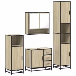 VidaXL 3301226, Oak, Metal, Wood, 60 kg, 650 mm, 330 mm, 600 mm