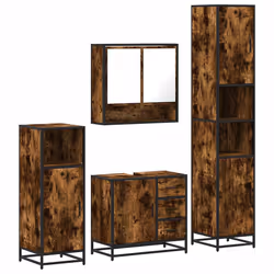 VidaXL 3301227, Oak, Metal, Wood, 60 kg, 650 mm, 330 mm, 600 mm