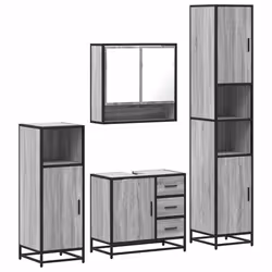 VidaXL 3301228, Grey, Oak, Metal, Wood, 60 kg, 650 mm, 330 mm, 600 mm