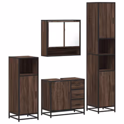VidaXL 3301229, Brown, Metal, Wood, 60 kg, 650 mm, 330 mm, 600 mm