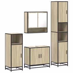 VidaXL 3301236, Oak, Metal, Wood, 60 kg, 650 mm, 330 mm, 600 mm