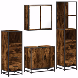 VidaXL 3301247, Oak, Metal, Wood, 60 kg, 650 mm, 330 mm, 600 mm
