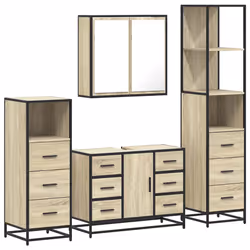 VidaXL 3301261, Oak, Metal, Wood, 60 kg, 800 mm, 330 mm, 600 mm