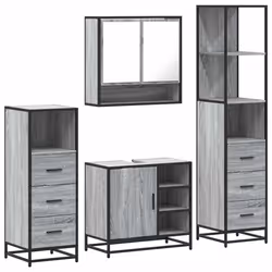 VidaXL 3301298, Grey, Oak, Metal, Wood, 60 kg, 650 mm, 330 mm, 600 mm