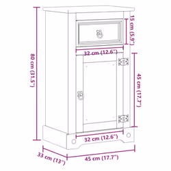 vidaXL Bathroom Cabinet Sink Unit Storage Cabinet Cupboard Solid Wood Pine