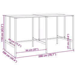 VidaXL 3301419 outdoor table Black - Additional view 7