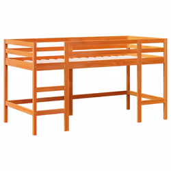 vidaXL Kids' Loft Bed with Ladder Bunk Bed Wax Brown 80x200 cm Solid Wood Pine - 90 x 190 cm