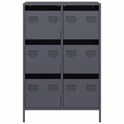vidaXL Highboard Anthracite 68x39x101.5 cm Steel book cabinet - Additional view 4