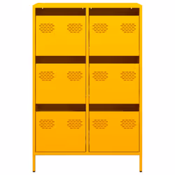 vidaXL Highboard Mustard Yellow 68x39x101.5 cm Steel book cabinet - Additional view 4