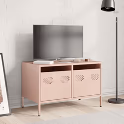 vidaXL TV Cabinet TV Stand Media Hifi Cabinet TV Unit Cold-rolled Steel - pink, 68 x 39 x 43.5 cm - Additional view 2