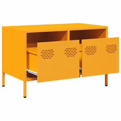 vidaXL TV Cabinet TV Stand Media Hifi Cabinet TV Unit Cold-rolled Steel - mustard yellow, 68 x 39 x 43.5 cm - Additional view 4