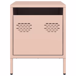 vidaXL Bedside Cabinets Nightstand Side Table Bed Table Bed CabinetÃÂ Steel - pink, 1 pcs - Additional view 4