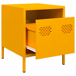 VidaXL 851250 nightstand/bedside table Yellow - Additional view 4
