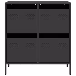 vidaXL Sideboard Cabinet Storage Cupboard Highboard Cold-rolled Steel - black, 68 x 39 x 73.5 cm - Additional view 4