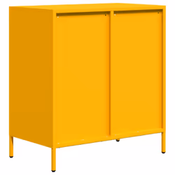 vidaXL Sideboard Cabinet Storage Cupboard Highboard Cold-rolled Steel - yellow, 68 x 39 x 73.5 cm - Additional view 6