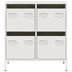 vidaXL Sideboard Cabinet Storage Cupboard Highboard Cold-rolled Steel - white, 68 x 39 x 73.5 cm - Additional view 4