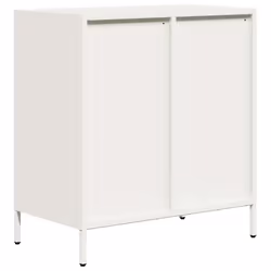 vidaXL Sideboard Cabinet Storage Cupboard Highboard Cold-rolled Steel - white, 68 x 39 x 73.5 cm - Additional view 6