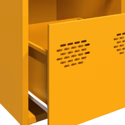 vidaXL Sideboard Cabinet Storage Cupboard Highboard Cold-rolled Steel - yellow, 101.5 x 39 x 73.5 cm - Additional view 8