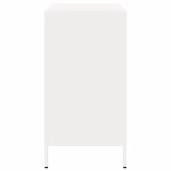 vidaXL Sideboard Cabinet Storage Cupboard Highboard Cold-rolled Steel - white, 101.5 x 39 x 73.5 cm - Additional view 5