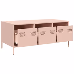vidaXL Coffee Table Black 101.5x50x43.5 cm Cold-rolled Steel side table - pink - Additional view 4