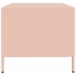 vidaXL Coffee Table Black 101.5x50x43.5 cm Cold-rolled Steel side table - pink - Additional view 5