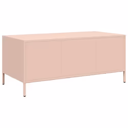 vidaXL Coffee Table Black 101.5x50x43.5 cm Cold-rolled Steel side table - pink - Additional view 6