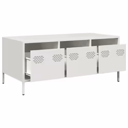 vidaXL Coffee Table Black 101.5x50x43.5 cm Cold-rolled Steel side table - white - Additional view 4