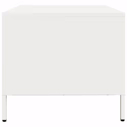 vidaXL Coffee Table Black 101.5x50x43.5 cm Cold-rolled Steel side table - white - Additional view 5