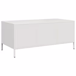 vidaXL Coffee Table Black 101.5x50x43.5 cm Cold-rolled Steel side table - white - Additional view 6