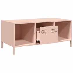 vidaXL Coffee Table Pink 101.5x50x43.5 cm Cold-rolled Steel side table - pink - Additional view 4