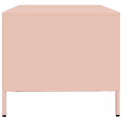 vidaXL Coffee Table Pink 101.5x50x43.5 cm Cold-rolled Steel side table - pink - Additional view 5