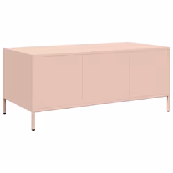 vidaXL Coffee Table Pink 101.5x50x43.5 cm Cold-rolled Steel side table - pink - Additional view 6