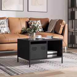 vidaXL Coffee Table Anthracite 68.5x50x43.5 cm Cold-rolled Steel side table - black - Additional view 2