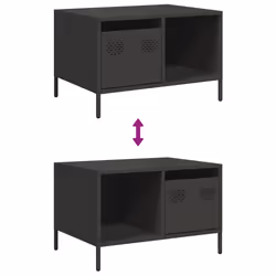 vidaXL Coffee Table Anthracite 68.5x50x43.5 cm Cold-rolled Steel side table - black - Additional view 9