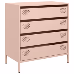vidaXL Sideboard Side Cabinet Storage Cupboard Highboard Cold-rolled Steel - pink