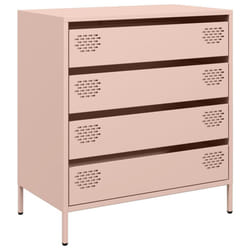vidaXL Sideboard Side Cabinet Storage Cupboard Highboard Cold-rolled Steel - pink