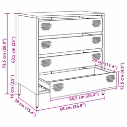 vidaXL Sideboard Side Cabinet Storage Cupboard Highboard Cold-rolled Steel - pink