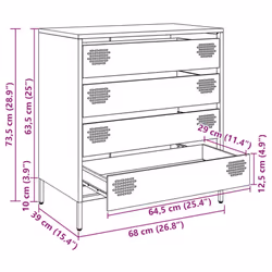 vidaXL Sideboard Side Cabinet Storage Cupboard Highboard Cold-rolled Steel - white