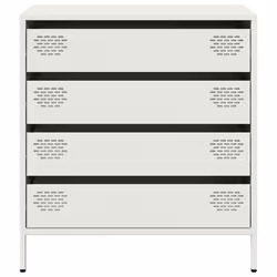 vidaXL Sideboard Side Cabinet Storage Cupboard Highboard Cold-rolled Steel - white - Additional view 4