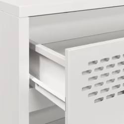 vidaXL Sideboard Side Cabinet Storage Cupboard Highboard Cold-rolled Steel - white - Additional view 8
