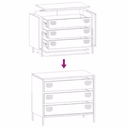 vidaXL Sideboard Cabinet Storage Cupboard Highboard Cold-rolled Steel - pink - Additional view 10