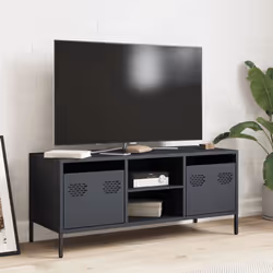 vidaXL TV Cabinet TV Stand Media Hifi Cabinet TV Unit Cold-rolled Steel - anthracite - Additional view 2