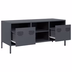 vidaXL TV Cabinet TV Stand Media Hifi Cabinet TV Unit Cold-rolled Steel - anthracite - Additional view 4
