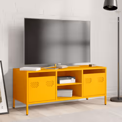 vidaXL TV Cabinet TV Stand Media Hifi Cabinet TV Unit Cold-rolled Steel - mustard yellow - Additional view 2