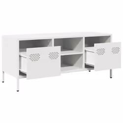 vidaXL TV Cabinet TV Stand Media Hifi Cabinet TV Unit Cold-rolled Steel - white - Additional view 4