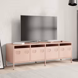vidaXL TV Cabinet TV Stand Media Hifi Cabinet TV Unit Cold-rolled Steel - pink - Additional view 2