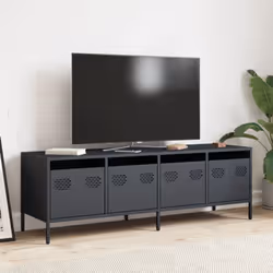 vidaXL TV Cabinet TV Stand Media Hifi Cabinet TV Unit Cold-rolled Steel - anthracite - Additional view 2