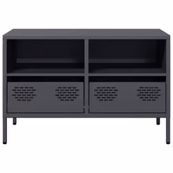 vidaXL TV Cabinet TV Stand TV Unit Entertainment Centre Cold-rolled Steel - anthracite, 68 x 39 x 43.5 cm - Additional view 4