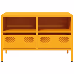 vidaXL TV Cabinet TV Stand TV Unit Entertainment Centre Cold-rolled Steel - mustard yellow, 68 x 39 x 43.5 cm - Additional view 4